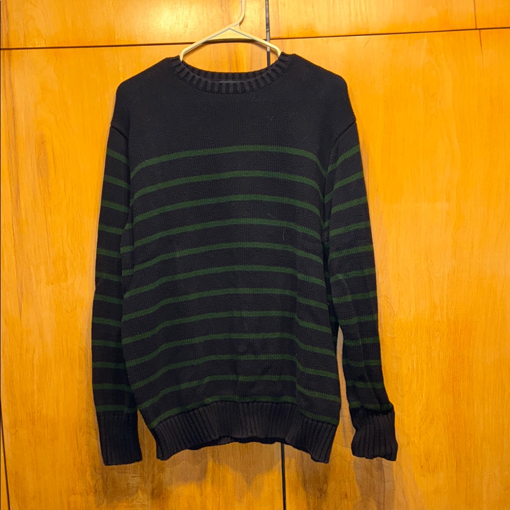 Brandy Melville Black And Green Striped Sweater